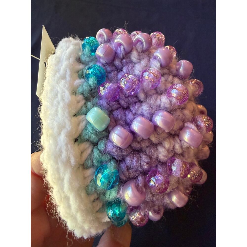 Crochet Geode acrylic handmade purple and blue - Picture 7 of 7